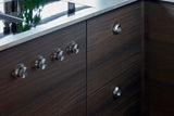 Satin Steel "Vibe" Cup Knob and Drawer Pull
