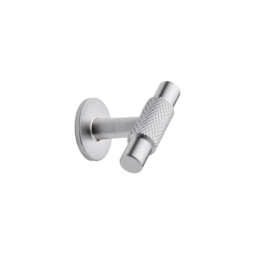 Brushed Stainless "Manor" Knurled Cabinet Knobs and Drawer Pulls