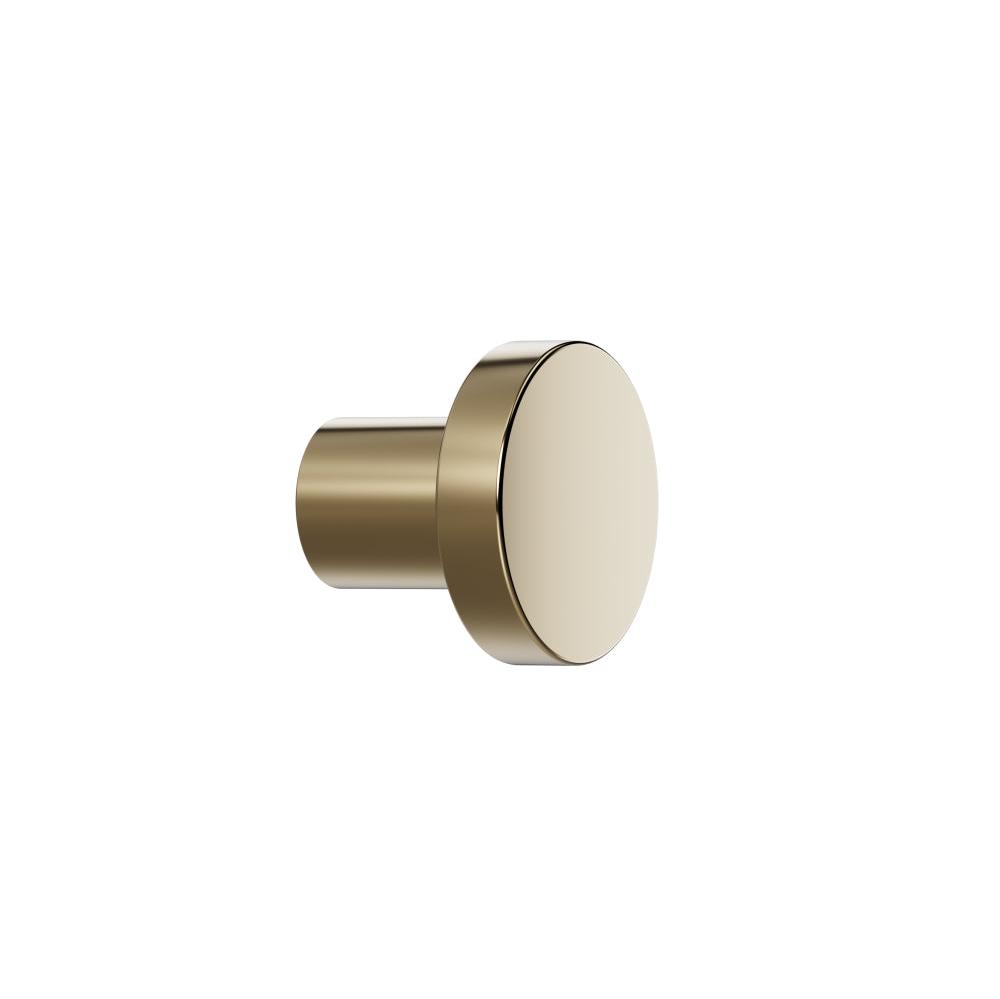 Polished Brass "Lounge" Cabinet Knob and Wire Drawer Pulls - Euro • Knobs