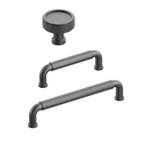 Oil Rubbed Bronze "ES Knurled" Round Knobs and Drawer Pulls