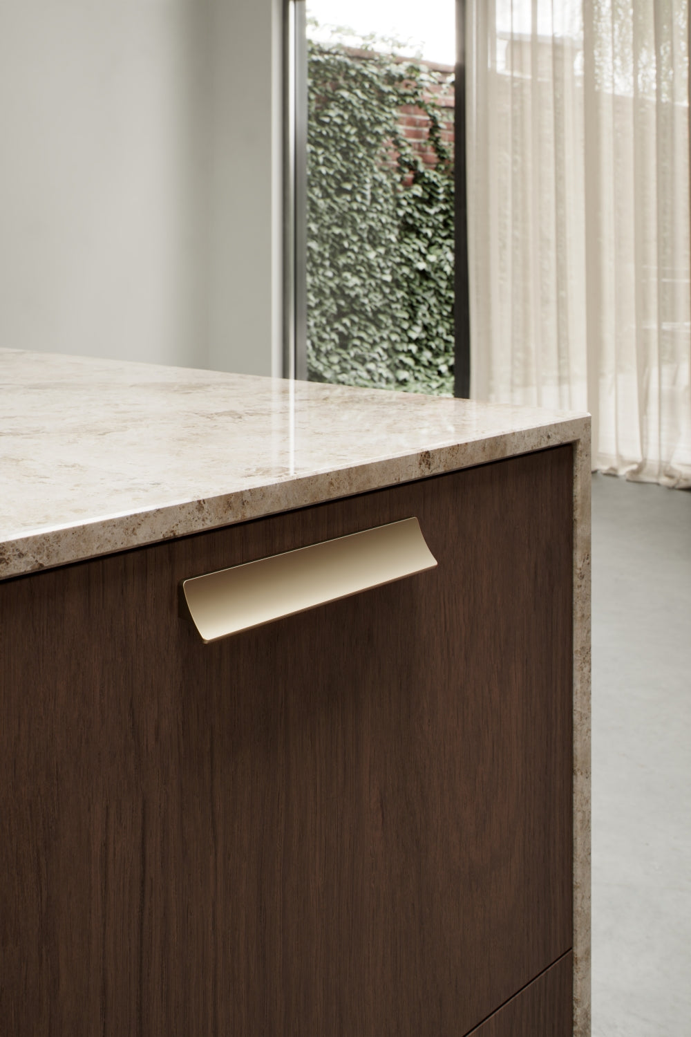 Brushed Bronze "Ciel" Tab Drawer Pulls - Forge Hardware Studio