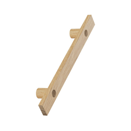 Lacquered Oak Wood "Longa" Drawer Pulls - Euro • Knobs