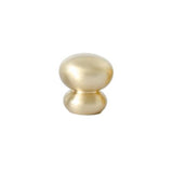 Round Brushed Brass "Buoy" Cabinet Knob