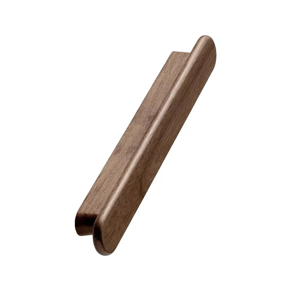 Walnut Lacquered Wood "Classis" Cabinet Knob and Drawer Pull - Euro • Knobs