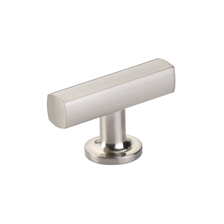 T-Bar "Geo" Cabinet Knobs and Drawer Pulls in Satin Nickel - Forge Hardware Studio