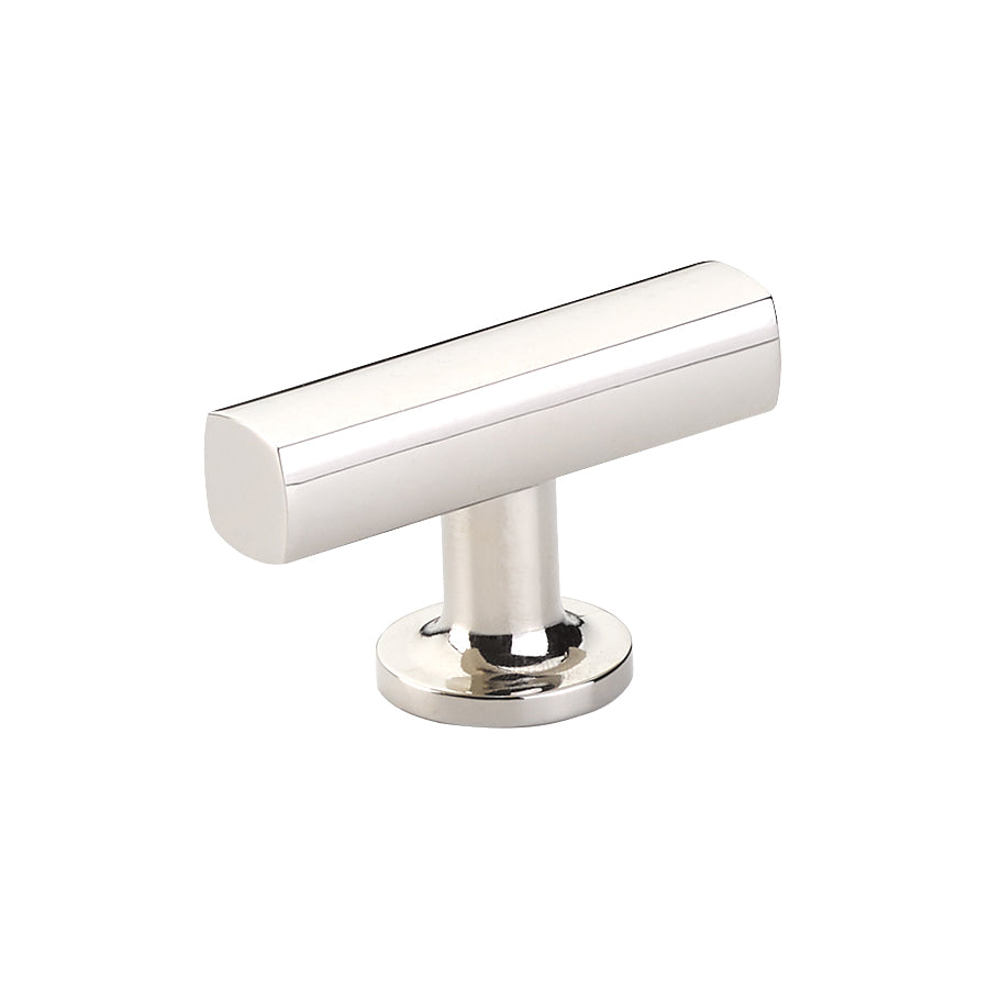 T-Bar "Geo" Cabinet Knobs and Drawer Pulls in Polished Nickel - Forge Hardware Studio