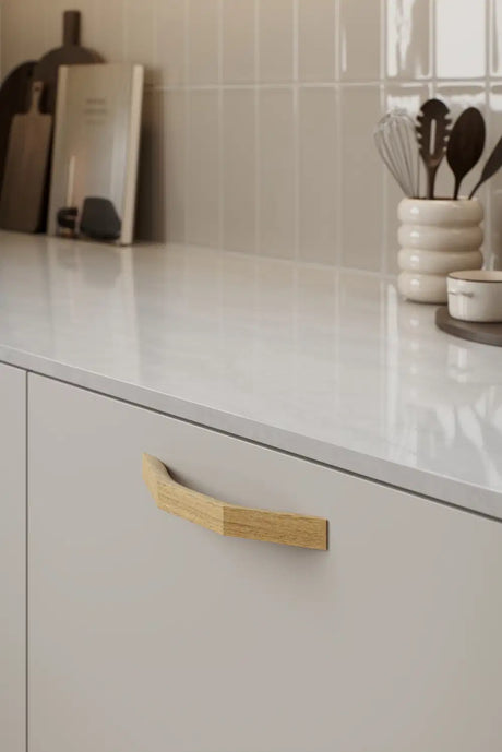 Lacquered Oak Wood "Rialto" Drawer Pulls - Forge Hardware Studio