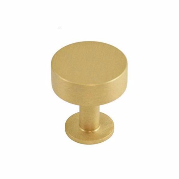 Lew's Square Bar Cabinet Knobs and Handles in Brushed Brass - Forge Hardware Studio