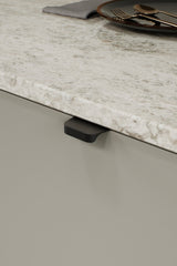 Matte Black "Comet" Edge Drawer Tab Pulls - Euro • Knobs