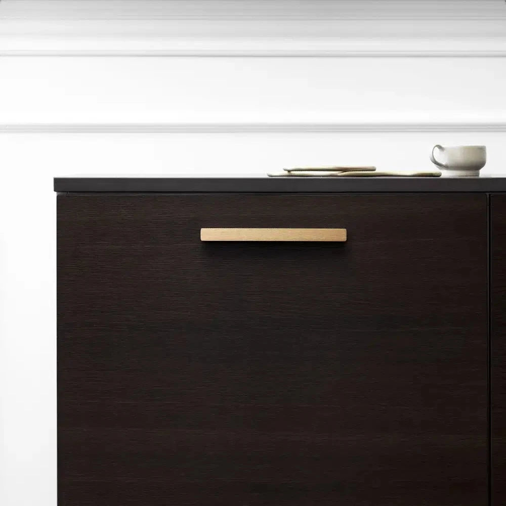 Brushed Brass "Elan" Knob and Drawer Pulls