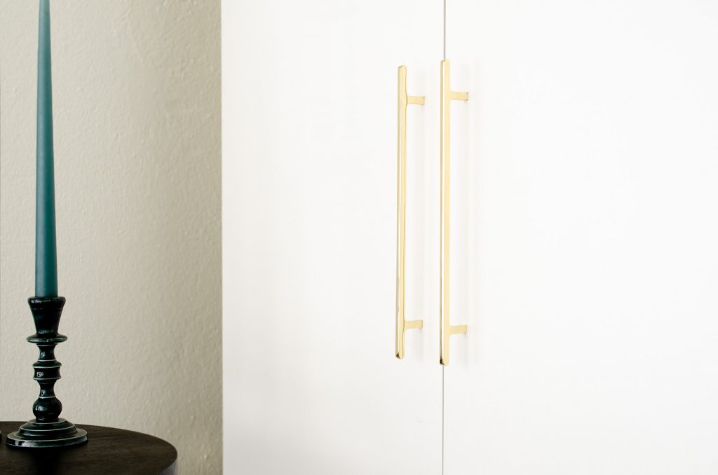 Unlacquered Brass "Level" Cabinet Knobs and Drawer Pulls - Forge Hardware Studio