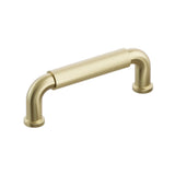 Satin Brass "ES Knurled" Round Knobs and Drawer Pulls