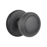 Transitional Matte Black "Ridge" Round Door Knob