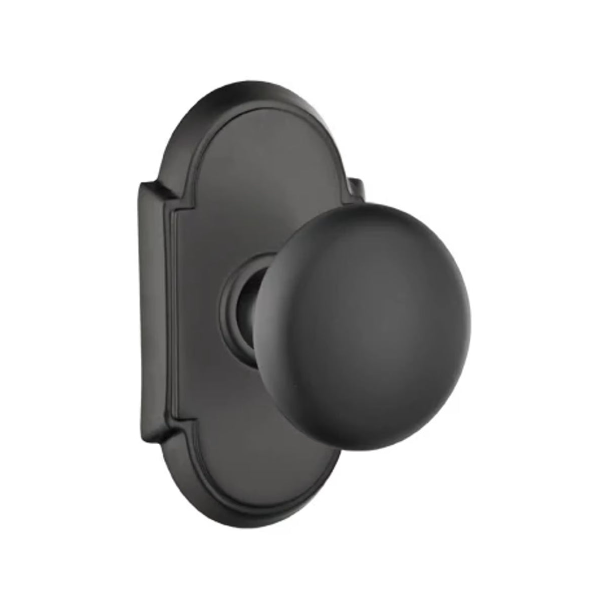 Transitional Matte Black "Heritage" Round Door Knob