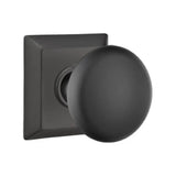 Transitional Matte Black "Heritage" Round Door Knob