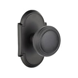 Transitional Matte Black "Ridge" Round Door Knob
