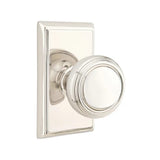Transitional Polished Nickel "Ridge" Round Door Knob