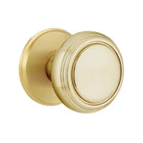 Transitional Satin Brass "Ridge" Round Door Knob