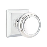 Transitional Polished Chrome "Ridge" Round Door Knob