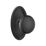Transitional Matte Black "Heritage" Round Door Knob