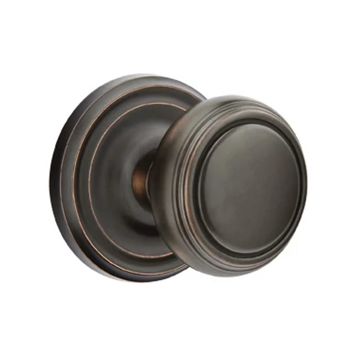 Transitional Oil Rubbed Bronze "Ridge" Round Door Knob