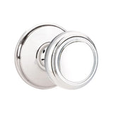 Transitional Polished Chrome "Ridge" Round Door Knob