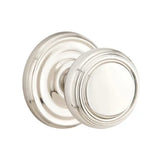 Transitional Polished Nickel "Ridge" Round Door Knob