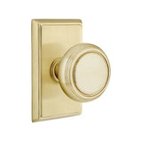 Transitional Satin Brass "Ridge" Round Door Knob
