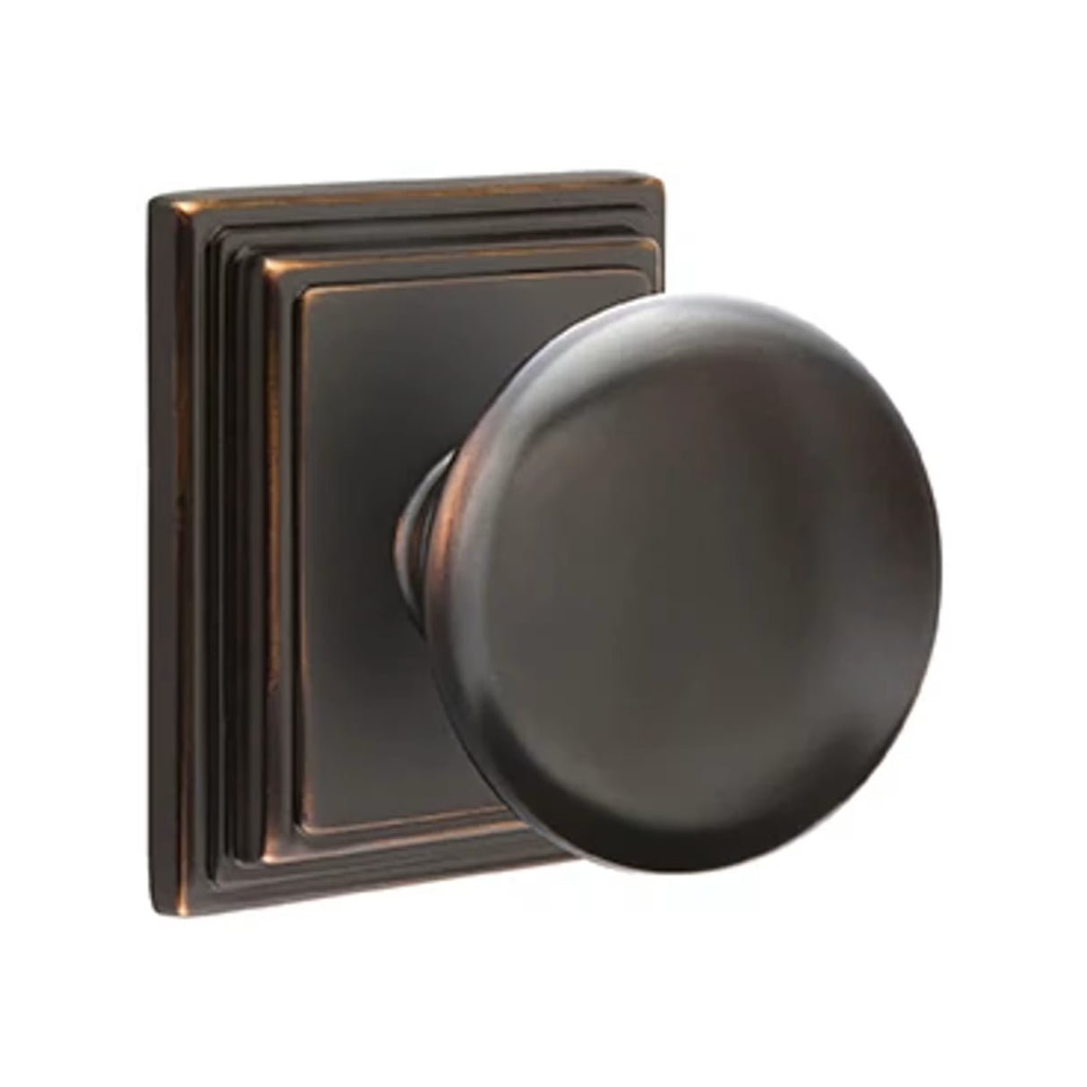 Transitional Oil Rubbed Bronze "Heritage" Round Door Knob