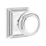 Transitional Polished Chrome "Ridge" Round Door Knob