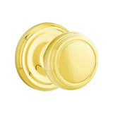 Transitional Polished Brass "Ridge" Round Door Knob