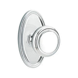 Transitional Polished Chrome "Ridge" Round Door Knob