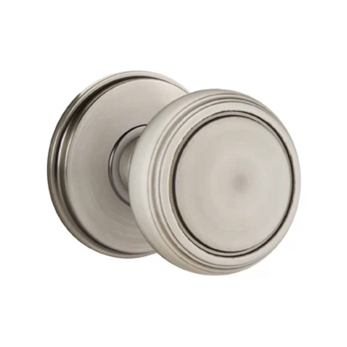 Transitional Pewter "Ridge" Round Door Knob