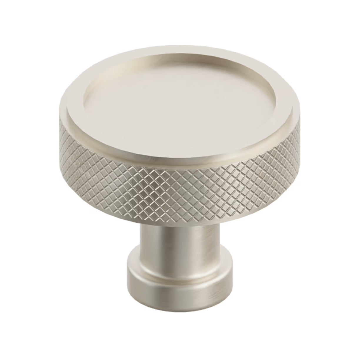 Satin Nickel "ES Knurled" Round Knobs and Drawer Pulls
