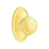 Transitional Polished Brass "Ridge" Round Door Knob