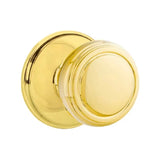 Transitional Polished Brass "Ridge" Round Door Knob