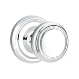 Transitional Polished Chrome "Ridge" Round Door Knob