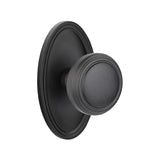 Transitional Matte Black "Ridge" Round Door Knob