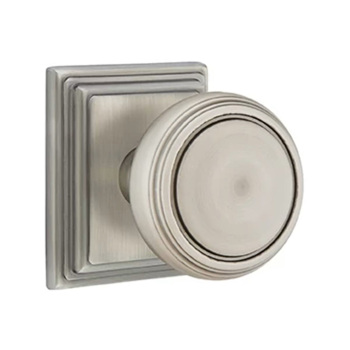 Transitional Pewter "Ridge" Round Door Knob