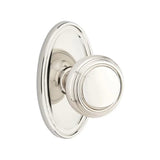 Transitional Polished Nickel "Ridge" Round Door Knob