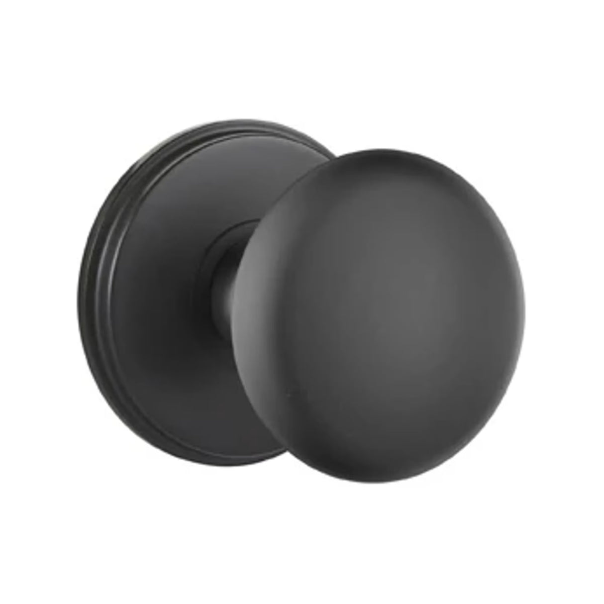 Transitional Matte Black "Heritage" Round Door Knob