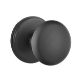 Transitional Matte Black "Heritage" Round Door Knob