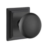 Transitional Matte Black "Heritage" Round Door Knob