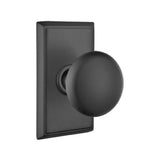 Transitional Matte Black "Heritage" Round Door Knob