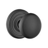 Transitional Matte Black "Heritage" Round Door Knob