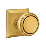 Transitional French Brass "Ridge" Round Door Knob