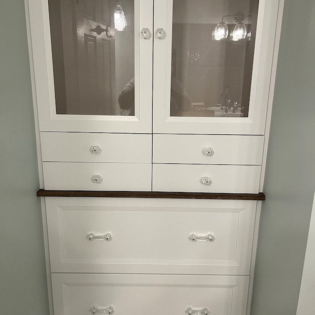 Glass Depression Clear Drawer Pull and Cabinet Knobs - Forge Hardware Studio