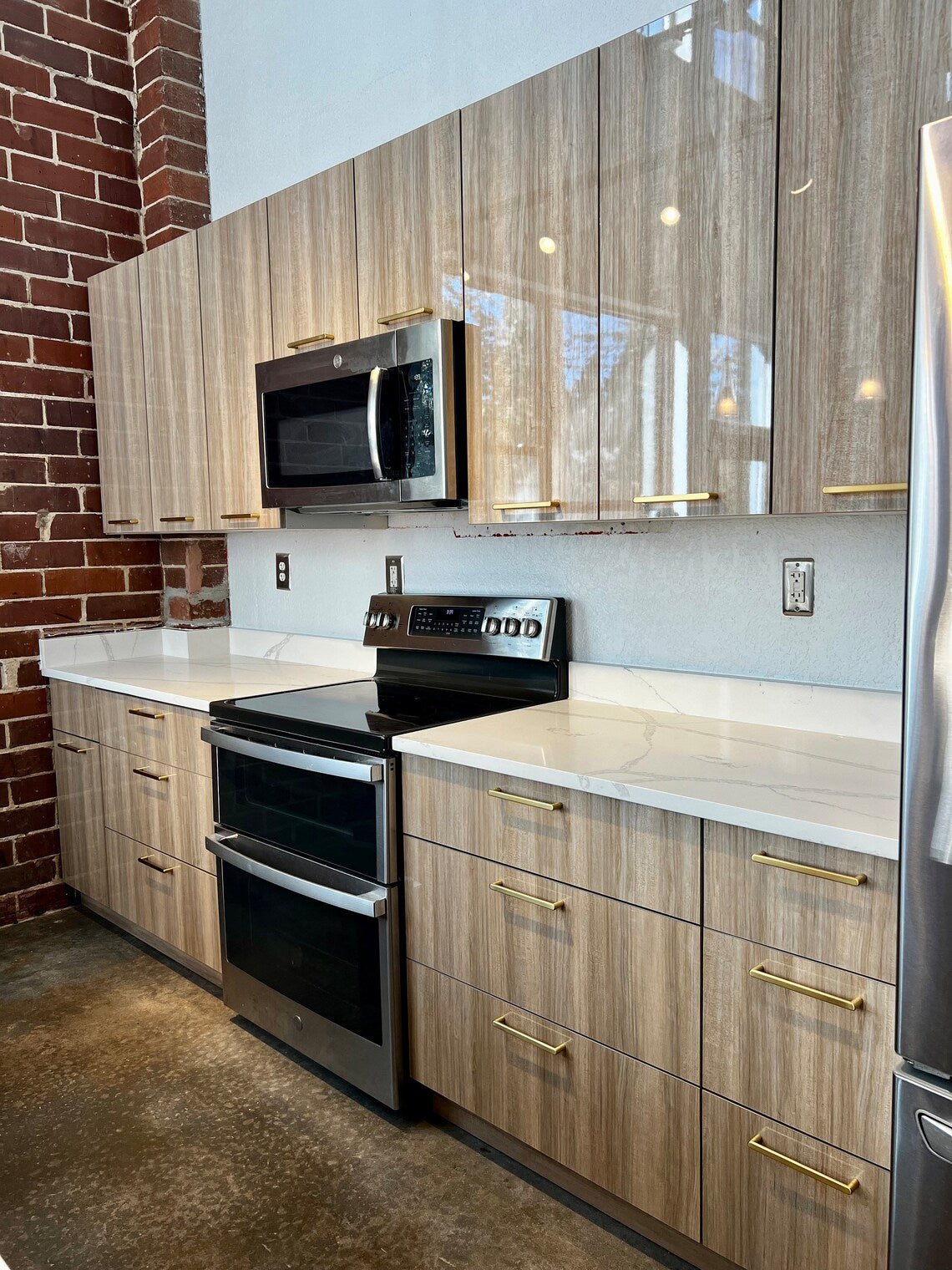 Brushed Brass "Charlie" Drawer Pulls and Cabinet Knobs - Forge Hardware Studio