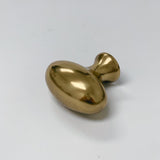 French Brass "Heritage" Oval Cabinet Knob - Forge Hardware Studio