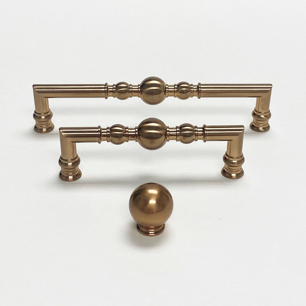 Champagne Bronze “Kira” Cabinet Ball Knob and Drawer Pulls - Forge Hardware Studio